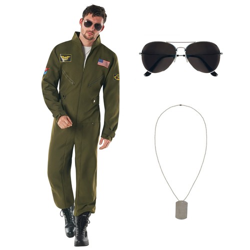 Herren pilot kostüm - herren, kampfjet