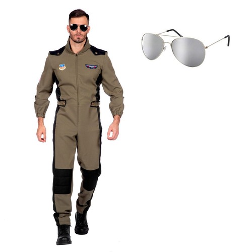 Herren kostüm overall pilot - kostüm, +